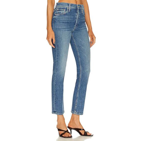 MOTHER SUPERIOR Tomcat Jeans High Rise Ankle Length Button Fly Blue 28” Waist - Picture 14 of 15